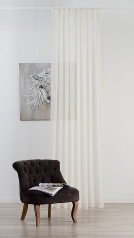 Perdea Mendola Interior, Sible crush, 300×260 cm, poliester, bej Mendola Interior