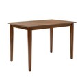 Set masa si 4 scaune Diego, Pakoworld, 112x72x74 cm, MDF/lemn de cauciuc, maro/maro