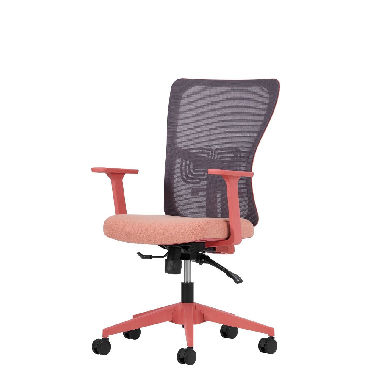 Scaun de birou, Hanah Home, Lumbar 108, 61x108x68 cm, Plastic, Roz somon - view 3