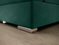 Coltar extensibil dreapta 3 locuri ELTAP, RT-35LU, Siber, 270x186x93 cm, lemn/poliester, verde inchis
