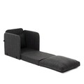 Canapea extensibilă cu 1 loc, Futon, 859FTN2882, Metal , Gri inchis