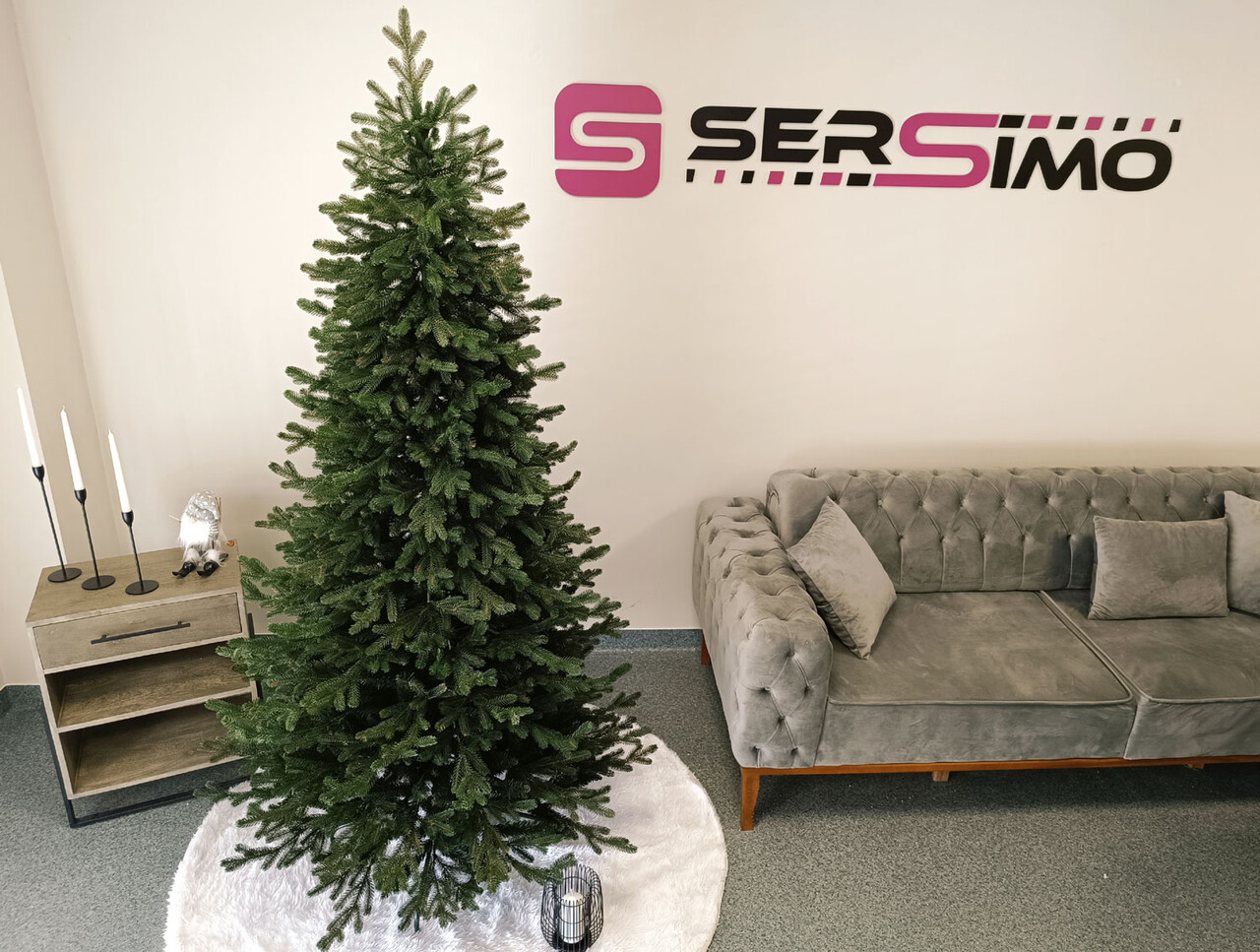 Brad artificial Christmas Deluxe by Sersimo, Viena Slim, 2D+3D, 210cm — imaginea 4