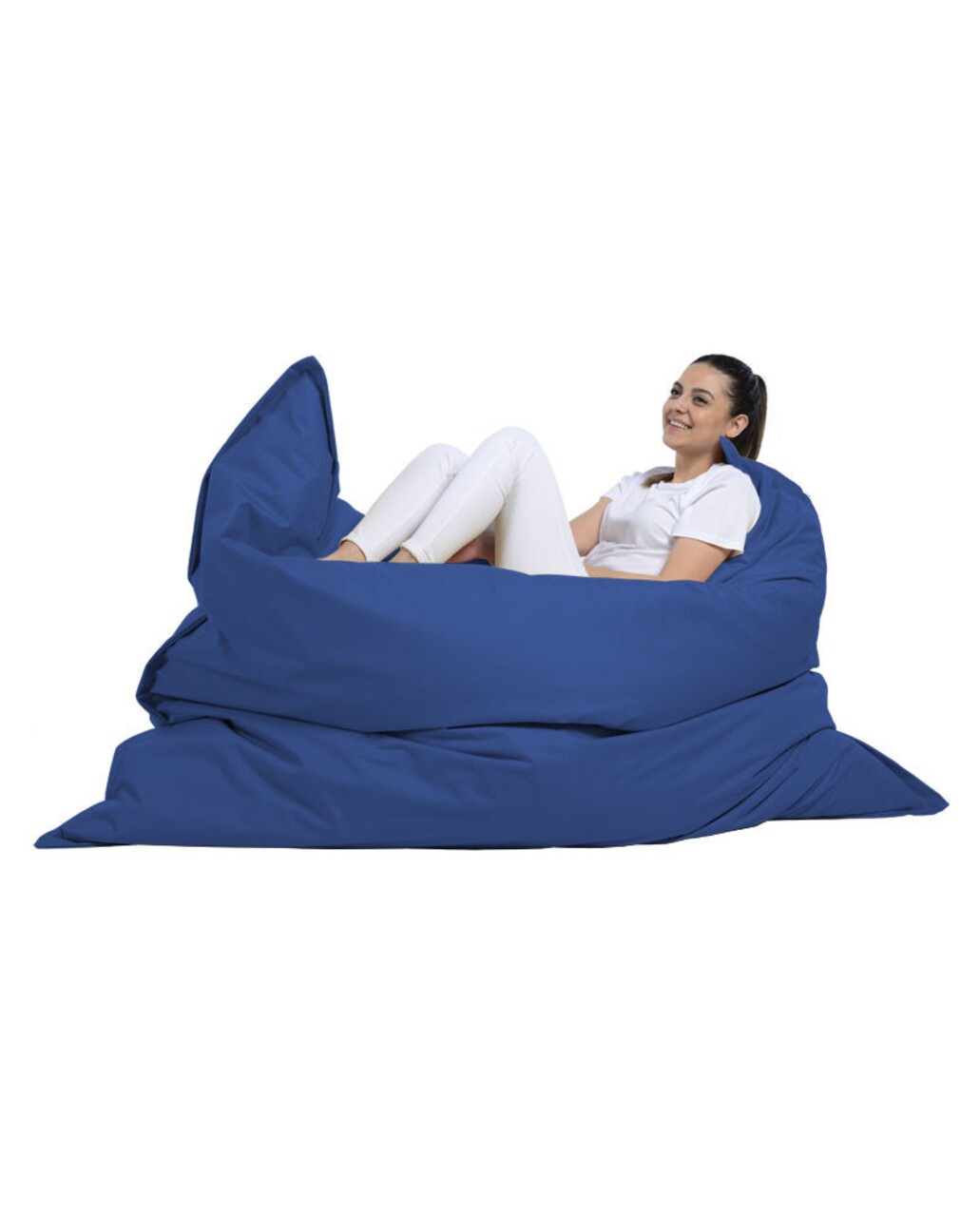 Fotoliu Puf, Bean Bag, Ferndale Giant, 140 X 180 Cm, Poliester Impermeabil, Albastru