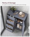 Dulap de baie cu 3 sertare si raft ajustabil, Vasagle, 55x30x82 cm, MDF, gri inchis