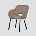 Scaun Campea, Homla, 62x61x84 cm, metal/poliester, maro deschis