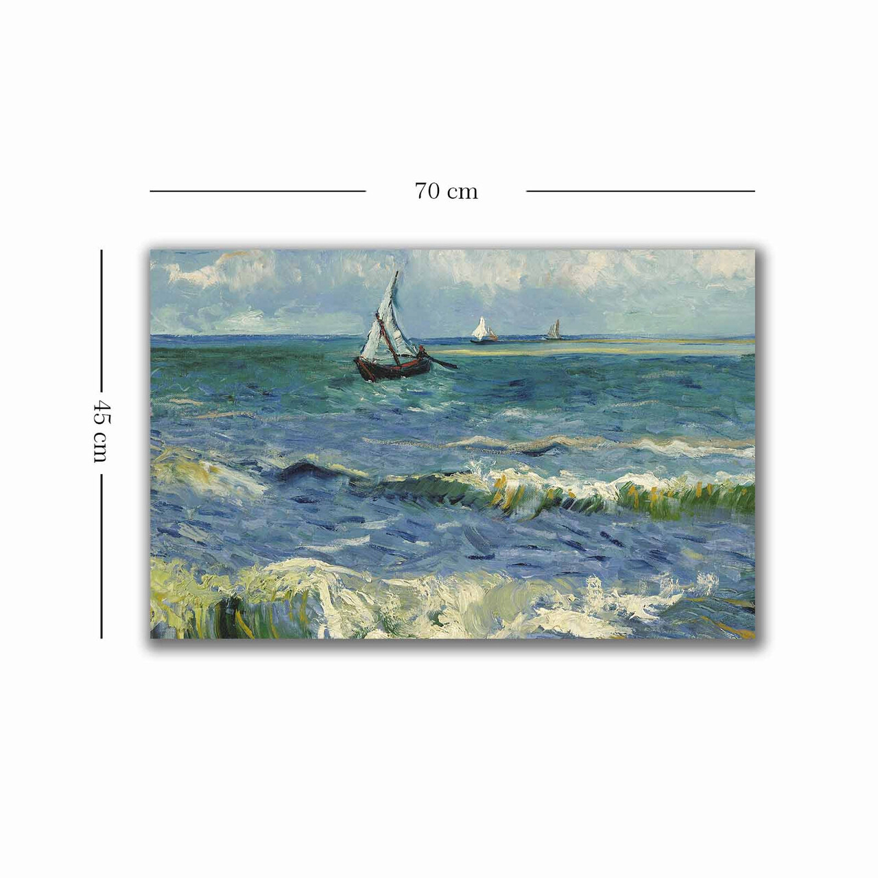 Tablou decorativ, 4570VANGOGH007, Canvas, Lemn, Multicolor