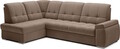 Coltar extensibil stanga 3 locuri ELTAP, LT-20NU, Sado, 272x192x95 cm, lemn/poliester, maro deschis