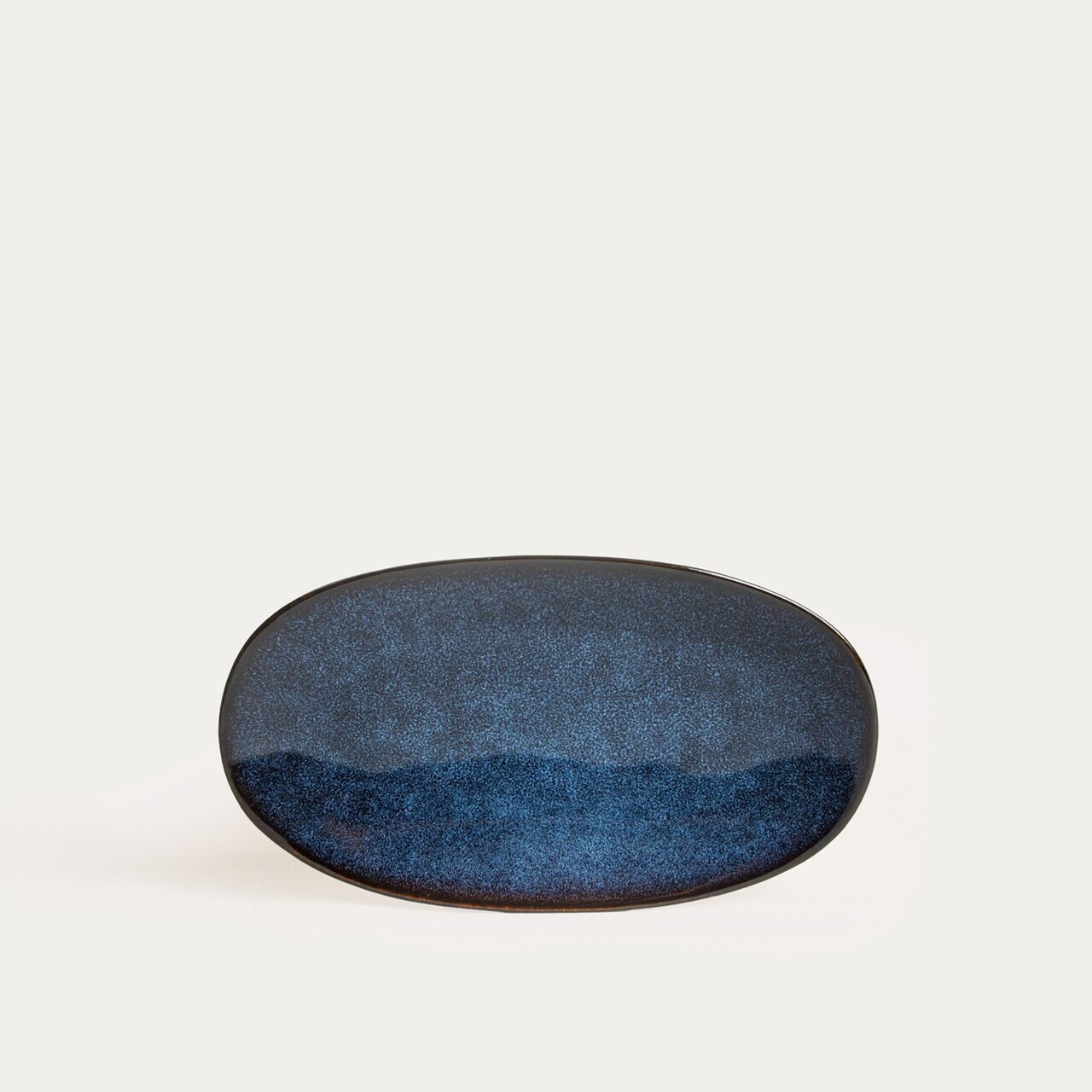 Platou servire Casper, Homla, 29.5x16 cm, ceramica, albastru inchis