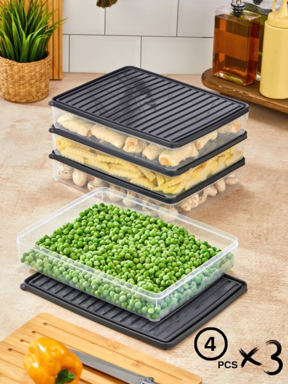 Set recipiente depozitare, Hermia, 452PTR1154, Antracit - view 2