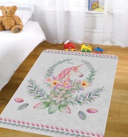 Covor unicorn, oyo kids, 80x140 cm, poliester, multicolor