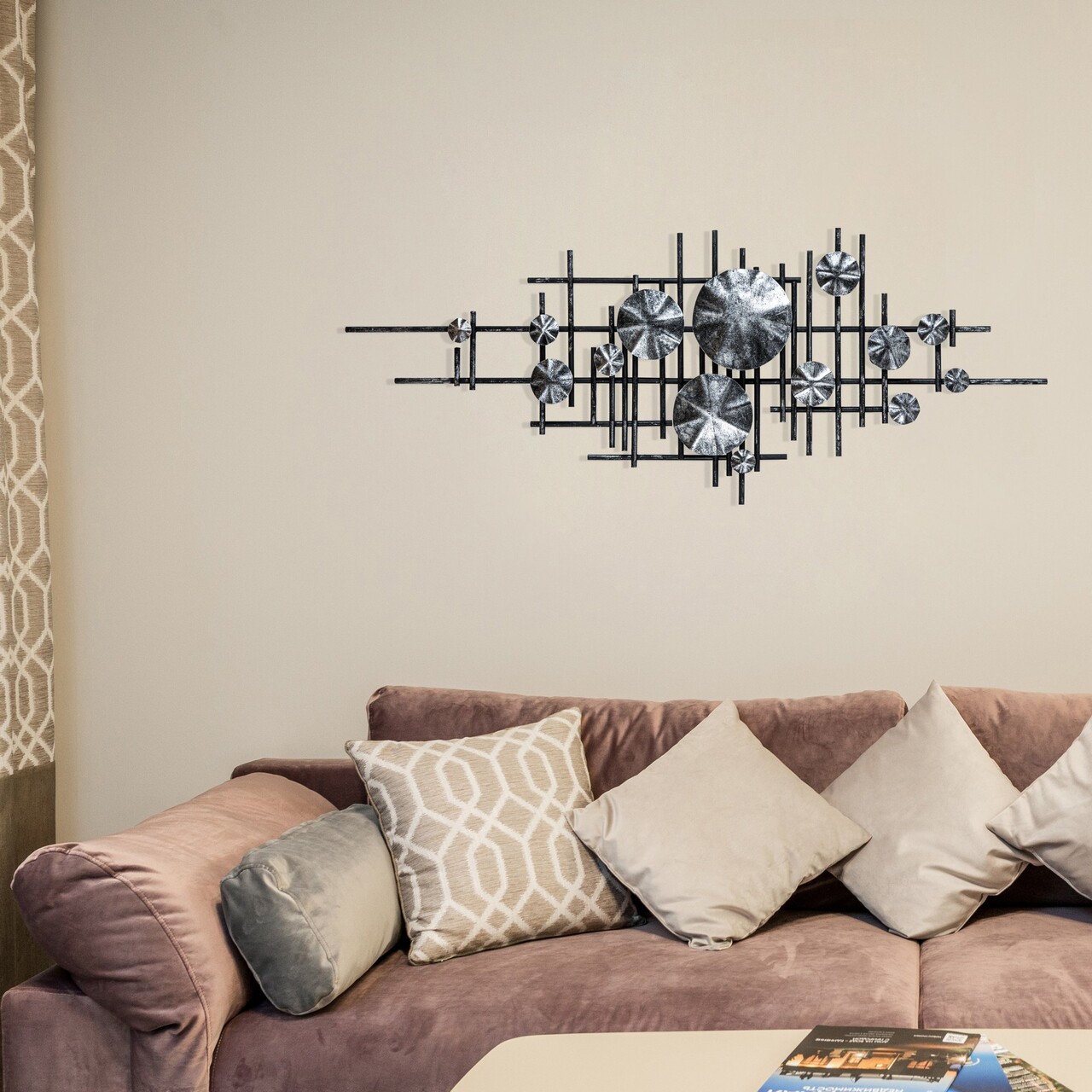 Decoratiune de perete, Mihrimah 2, Dimensiuni: 113 x 7 x 44 cm, Multicolor - view 3