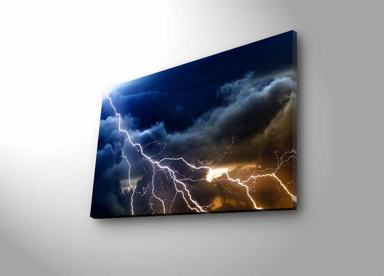 Tablou decorativ cu lumina LED, 4570DHDACT-026, PÂNZĂ DIN PIELE ÎNTOARSĂ, Dimensiune: 45 x 70 cm, Multicolor — imaginea 4