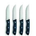 Set 4 cutite pentru friptura in suport de lemn, Amefa, Blue Wood Hercule, inox