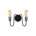 Aplica de perete, Fulgor, 942FLG1305, Metal, Negru/Maro antic