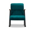 Scaun balansoar Yoka, Futon, 86x60x96 cm, metal, albastru petrol