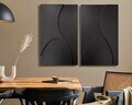 Decoratiune de perete, 3D4068-010, MDF, Plastic (Grosime: 10 mm                       , Negru