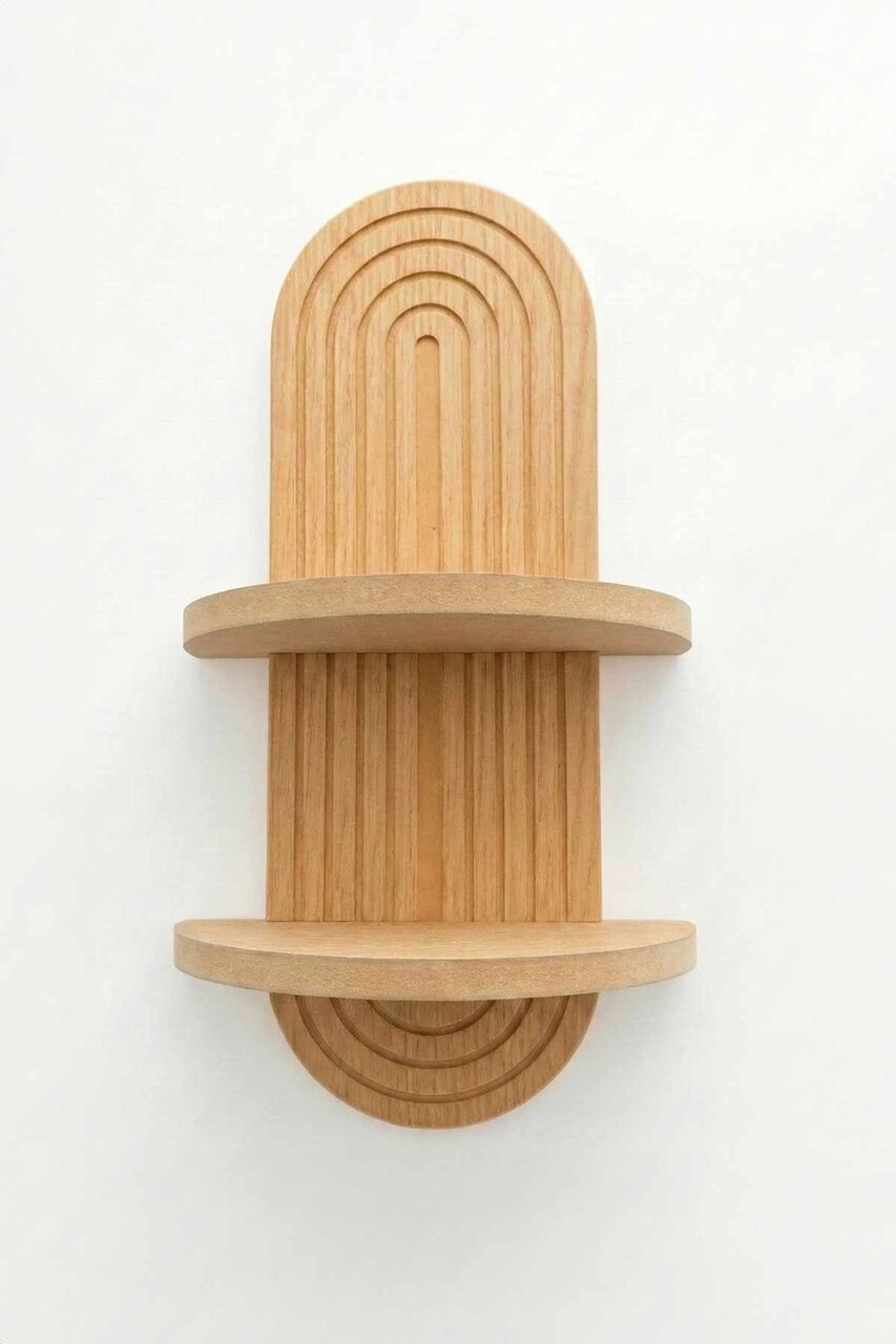 Raft de perete, Hanah Home, Artmtkwll2, 20x70x13 cm, Stejar - view 6