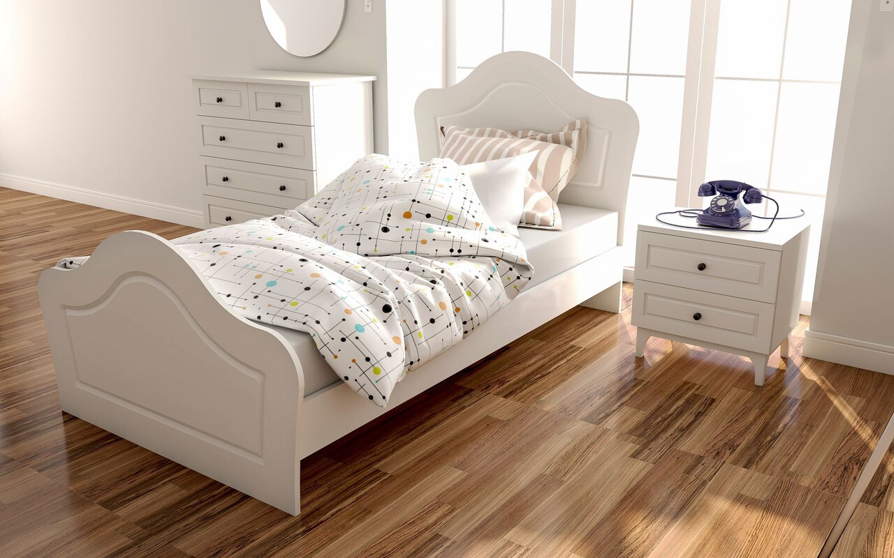 Set dormitor pentru copii, Rabi, Rb-014, Alb mat - 2 | YEO