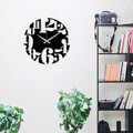 Ceas de perete, Enzoclock - S001, metal, 48 x 48 cm, negru