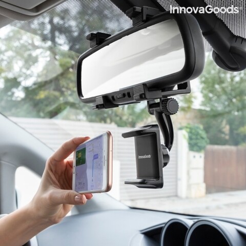 Suport de telefon mobil pentru masina, fixare pe oglinda retrovizoare, Stropp InnovaGoods InnovaGoods