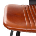 Scaun Gladio, Homla, 47x51x82 cm, piele/metal, maro/negru