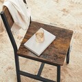 Set 2 scaune de bucatarie, Vasagle, 36x46.6x87.1 cm, PAL/otel, maro/negru