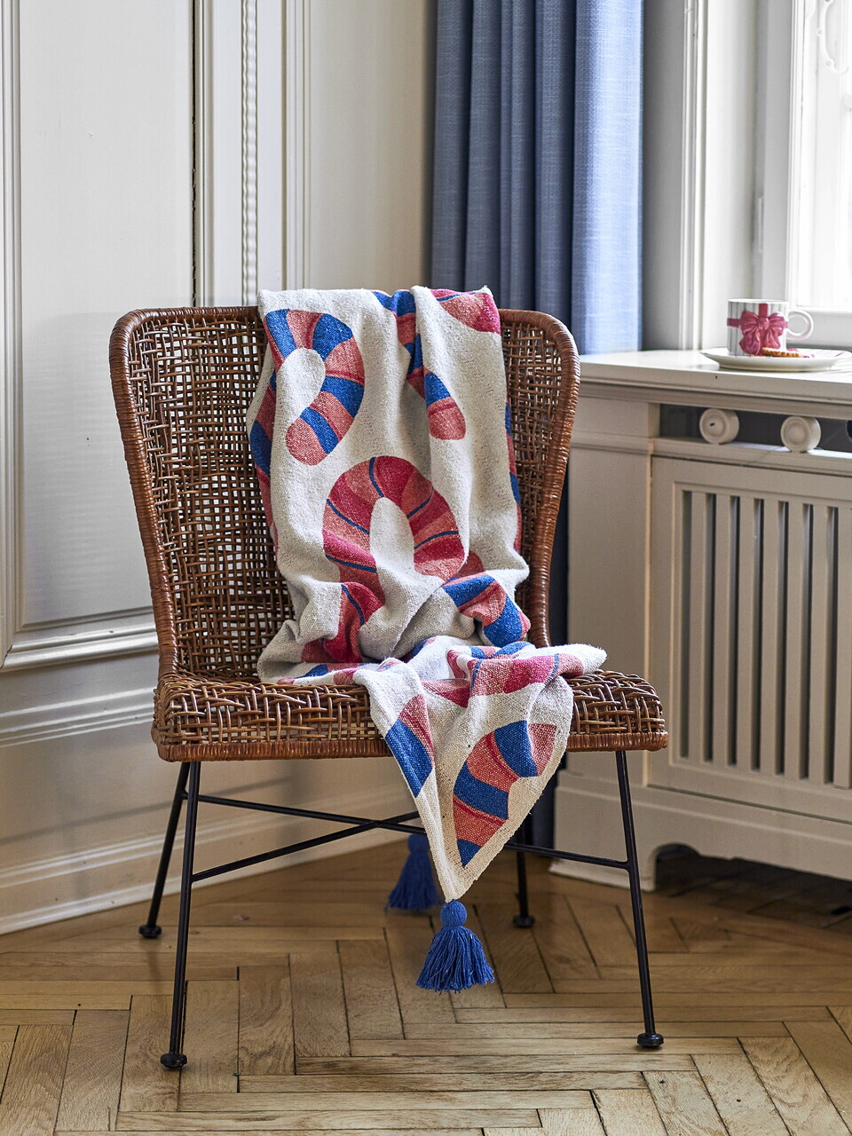 Patura, Bloomingville, Candice, 160x130 cm, amestec bumbac, multicolor — imaginea 4
