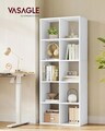 Biblioteca cu 10 compartimente, Scandinavian Style, Vasagle, 65.5x30x161.5 cm, PAL, alb cloud