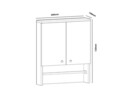 Dulap pentru baie Doga, Ametti, 60 x 16.8 x 72 cm, alb