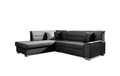 Coltar extensibil stanga 4 locuri ELTAP, BR56, Bergen, 247x214x83 cm, lemn/poliester, gri inchis