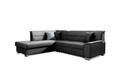 Coltar extensibil stanga 4 locuri ELTAP, BR56, Bergen, 247x214x83 cm, lemn/poliester, gri inchis