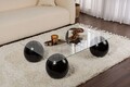 Masuta de cafea, Nordure, Sera, Negru/Transparent