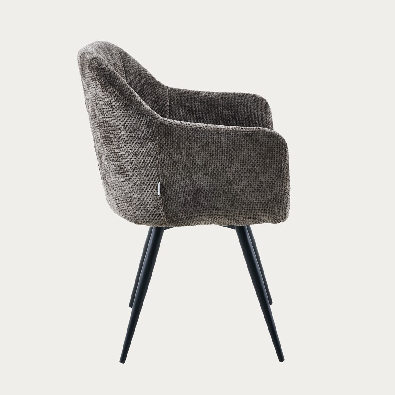 Scaun Comodo, Homla, 59x58x84 cm, metal/poliester, maro inchis - view 3