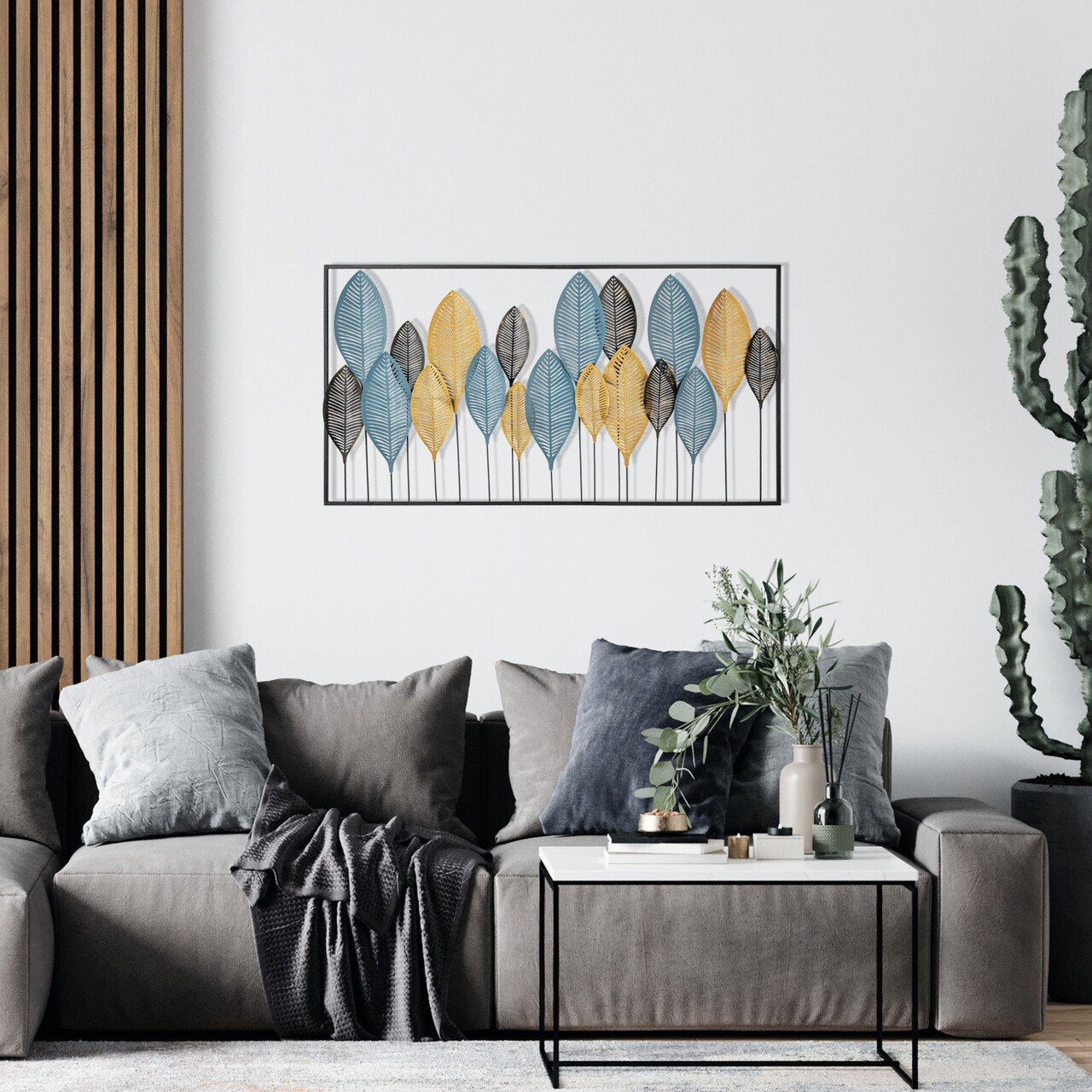 Decoratiune de perete, Zevahir 4, Dimensiuni: 115 x 3 x 60 cm, Multicolor - view 3