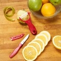Set cutit si curatator legume, Cook in style, Vanora, ceramica, rosu