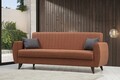 Canapea extensibila cu 3 locuri, Misty, 730MST1203, Cadru: METAL/LEMN, Caramiziu