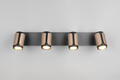Plafoniera Gillan, TRIO, 60x12x16 cm, 10W, 4x GU10, metal, bronz