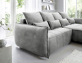 Coltar extensibil dreapta 4 locuri ELTAP, RT-03REL, Campo, 265x196x88 cm, lemn/poliester, gri deschis