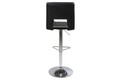 Scaun de bar Sylvia, Actona, 41.5x52x115 cm, rotativ, piele ecologica/otel, negru/crom