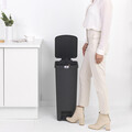 Cos de gunoi cu pedala, Brabantia, StepUp, 40 L, 35.2x28x66.6 cm, polipropilena, gri inchis