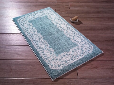Covoras de baie lace, confetti, 80x140 cm, albastru