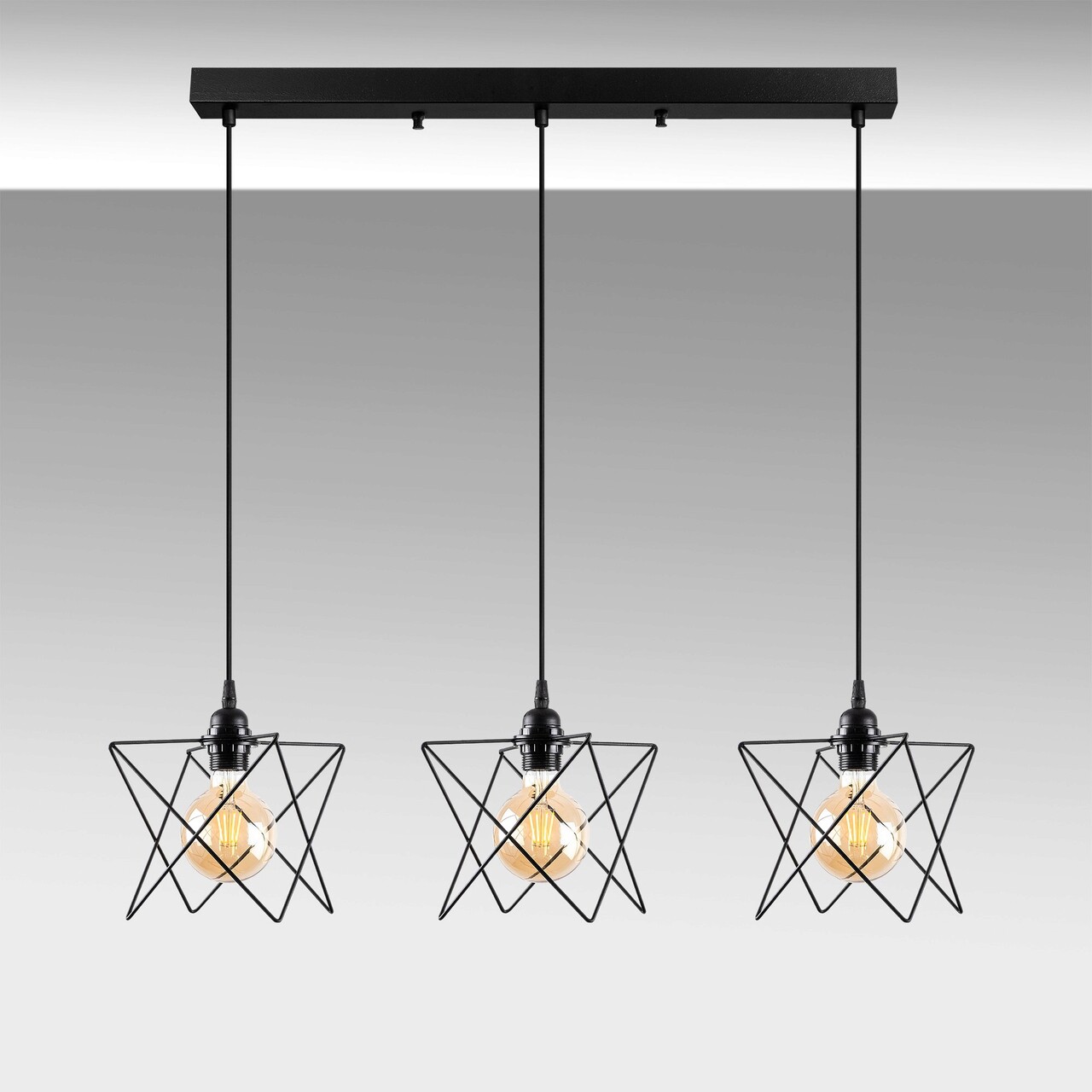 Lustra, Tatum, 584TTM2116, Metal, Negru - 2 | YEO