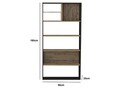 Corp biblioteca, Cordelia, FRN-9013, Lemn / Negru / Pin Atlantic
