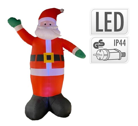 Decoratiune luminoasa Santa, H400 cm, terilena, multicolor