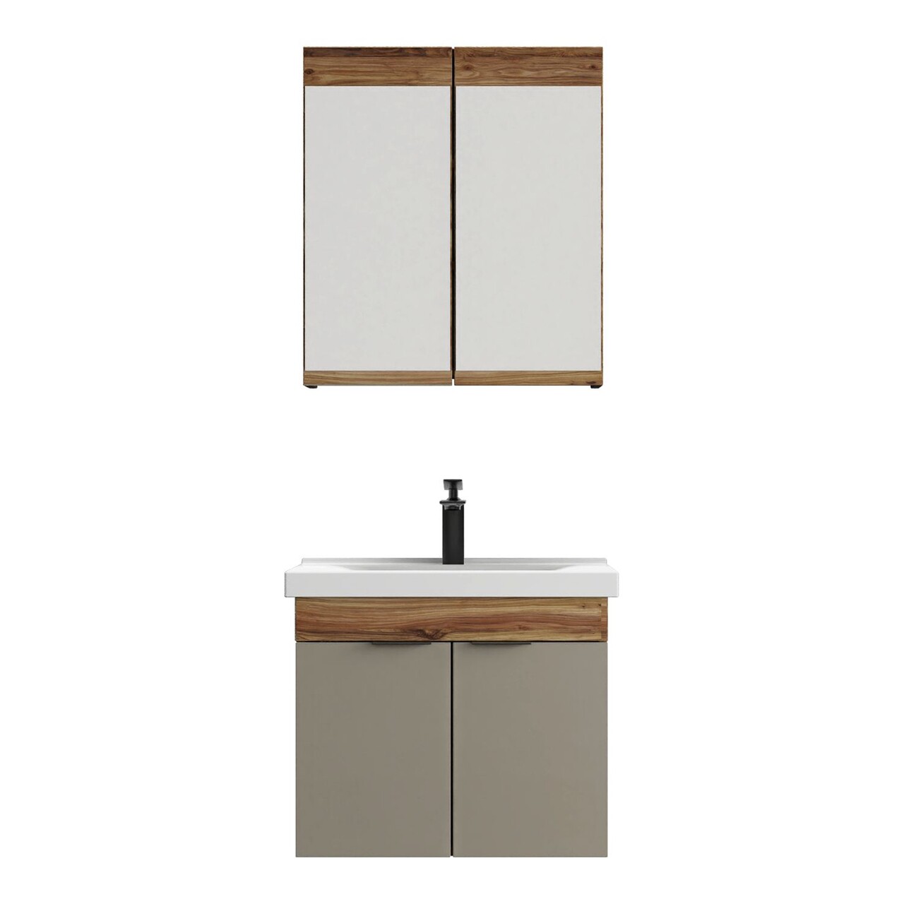 Set mobilier de baie (2 piese), Hanah Home, Carıno 65, Pin / Latte - view 5