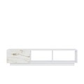 Comoda TV, Minima, Asimo, 180 x 41.4 x 37 cm, pal melaminat, alb