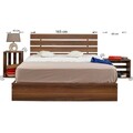 Pat dublu, Comforty, Fuga 160, 165x100x205 cm, PAL, Maro