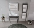 Dulap de baie cu chiuvetă, Hanah Home, Arno 85, Gri
