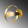 Lampa de perete Opviq Halka, 20x23 cm, E27, 100 W, negru/auriu