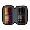 Set penar triplu 37 piese, Safta, Univeristy, 12.5 x 19.5 x 5.5 cm, poliester, multicolor